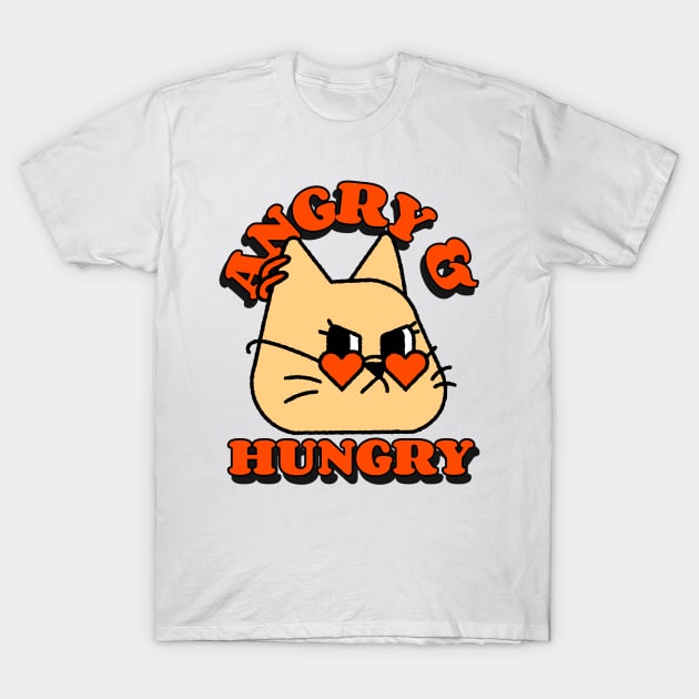 Angry and hungry cat T-Shirt by Purrfect Shop